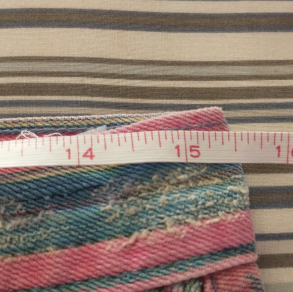 Sz 24/0 CURRENT ELLIOTT Gypsy Stripe Boyfriend Shorts - Picture 4 of 16